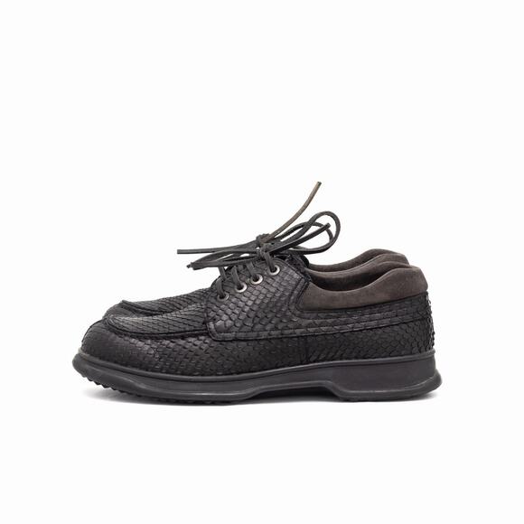3.7k.$ PRADA RARE Snake Skin Black Split Toe Chunky Derby Avant Garde VTG US10 main image 5